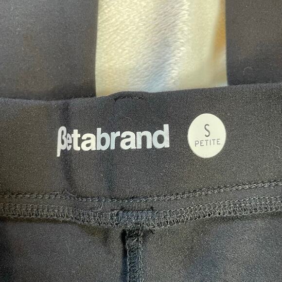 BETABRAND Small Petite Black Office Pant Pull On Work Stretchy Bootcut Belt Loop - Picture 4 of 4